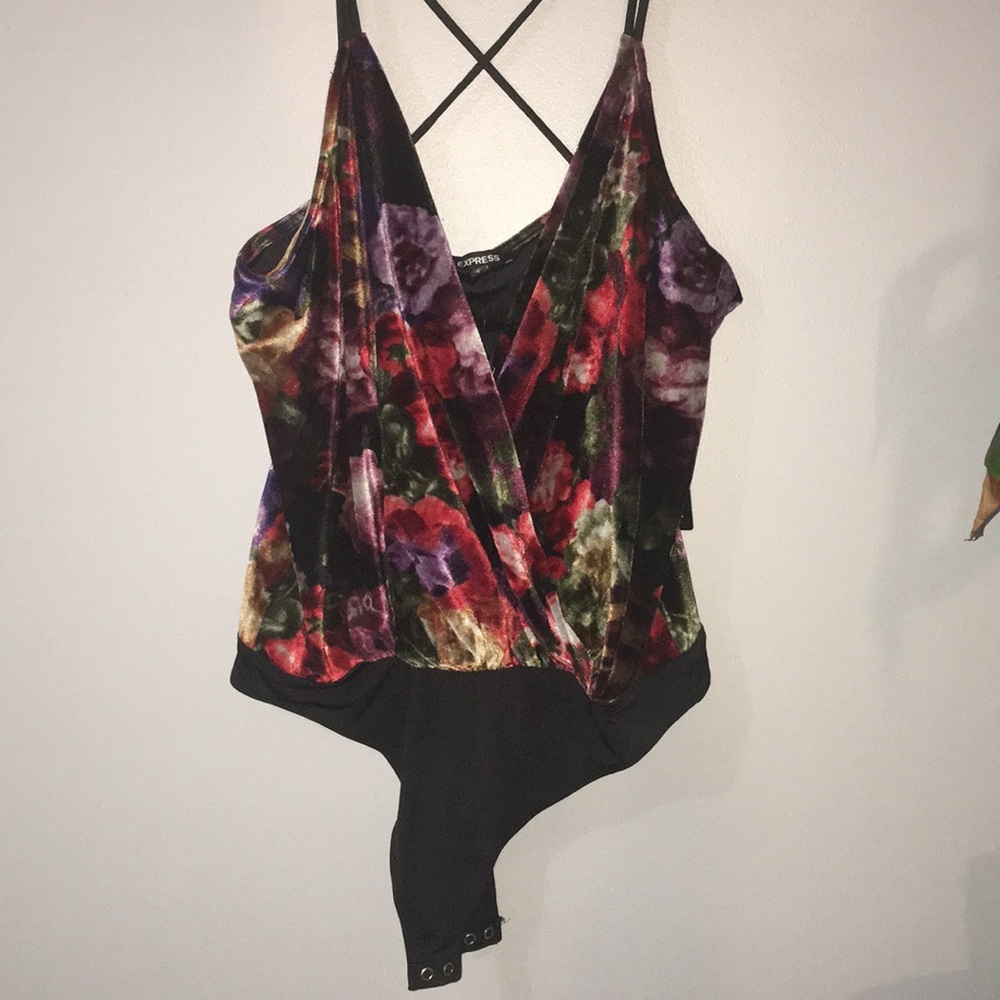 Express velvet bodysuit